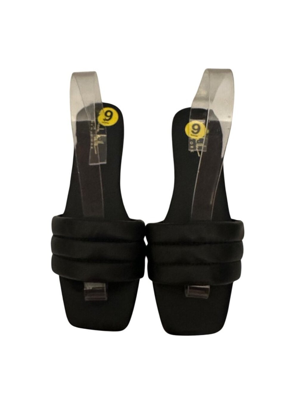 Nicole Miller New York channel-quilted puffy strap & modern square open toe 9